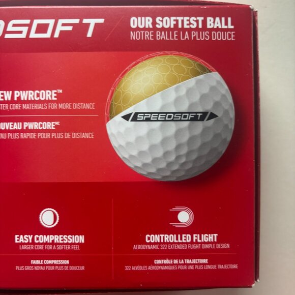 Three NEW TaylorMade Speed Soft White Rubber Core Inomer Shell Golf Balls - 36 B - Picture 12 of 12